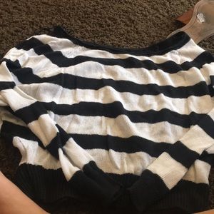 Black and white striped sweater